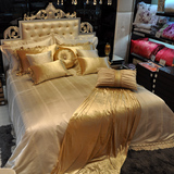 高档被盖床品 金色床品套件 法式床品套件欧式床品 样板房床品