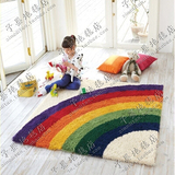 时尚简约彩色儿童地毯客厅茶几地毯卧室床边手工腈纶地毯满铺定制