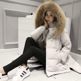 CCDD2015冬装新款韩版修身棉衣女短款加厚大毛领羽绒棉服外套学生