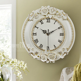 欧式创意现代简约玫瑰金圆形静音墙上挂钟 客厅卧室装饰时钟钟表