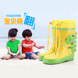 韩国儿童雨鞋男童女童学生防滑防水筒口汽车恐龙兔子动物款雨靴