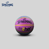 SPALDING官方旗舰店nba4her系列室外橡胶女子6号篮球83-050y