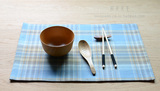 格子厚款双层西餐垫 杯垫 隔热垫 木质餐桌必备 双面可用