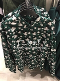 H&M HM男装专柜正品代购 11月 绿色米奇印花卡通长袖衬衫 8折现货