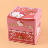 粉色KT猫首饰盒卡通木质饰品盒hellokitty化妆盒珠手饰盒儿童礼物