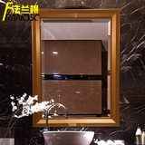 简约现代大气长方形浴室镜墙壁镜子挂墙式壁挂式洗手盆前镜有框镜