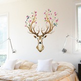 创意特色墙贴画卧室衣柜家居装饰贴花贴纸时尚个性非凡艺术梅花鹿