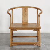 中式老榆木禅意圈椅 单人沙发椅实木茶室椅矮椅餐椅仿古明清家具