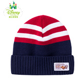 Disney/迪士尼男女童套头帽婴儿条纹帽子儿童针织保暖帽161P725