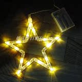 LED电池灯串星星灯小夜灯 婚庆装饰彩灯串五角星新年礼物过年彩灯