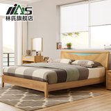 林氏家具高箱储物收纳床简约双人床1.8米小户型气动板床LS025BM1