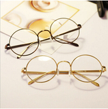 韩版原宿复古圆形眼镜框男女款潮款平光镜男克罗心平面眼镜平镜