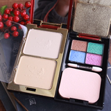 包邮美人鱼古典彩妆套盒化妆盒2色粉饼+4色眼影双层设计古典传统