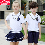 校服套装小学生夏季班服男女夏装英伦风套装儿童韩版园服表演出服