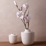 优雅气质装饰品白色陶瓷花瓶餐桌插花器摆件餐厅桌面简约艺术摆设