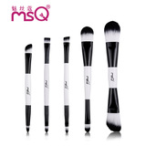 MSQ/魅丝蔻 5支黑白便携款化妆刷 专业化妆美容工具厂家直销