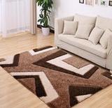 2欧式客厅茶几卧室手工羊毛混纺地毯简约几何图案形定制