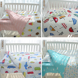 小熊噜噜婴儿床品三件套纯棉宝宝床上用品套件幼儿园被套床单枕套