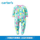 Carter's1件装印花长袖包脚薄款连体衣爬服女婴儿童装333G013