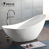 贵族公馆 人造石浴缸铝质石浴缸1.87米独立大浴缸新款成人浴盆
