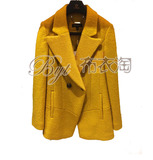 V.Grass维格娜丝劲草专柜正品2014年冬款黄色大衣外套40130-2480