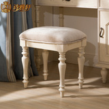 地中海化妆凳 坐凳软包布艺软垫小凳子美甲实木梳妆凳卧室HGML606