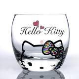 日本代购Hello Kitty施华洛世奇彩色蝴蝶结水晶玻璃杯礼品日本制