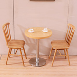 甜品奶茶店茶西餐厅咖啡馆餐桌椅简约北欧实木餐饮餐椅特价温莎椅