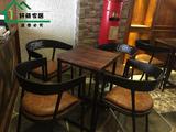 法式休闲阳台桌椅组合铁艺实木咖啡餐饮桌椅餐桌椅户外酒吧桌椅