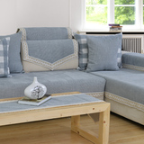 雪尼尔灰色耐脏沙发坐垫春夏新款沙发巾全盖四季防滑皮沙发套布艺