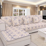 沙发垫仿亚麻四季蕾丝欧式实木沙发巾套定做防滑布艺简约现代坐垫