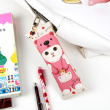 正品韩国jetoy可爱猫咪皮质文具包化妆包收纳包书包挂件 挂钩笔袋