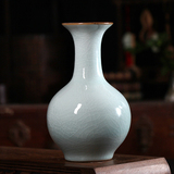 景德镇陶瓷器仿官窑开片花瓶现代家居客厅装饰工艺品简约摆件摆设