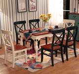 美式乡村实木餐桌椅 地中海饭桌餐台 小户型地中海田园欧式家具