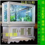 欧式鱼缸生态水族箱玻璃屏风隔断1.2米1.5米免换水带鞋柜包邮