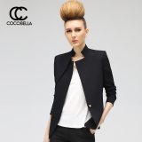 预售4月15日发COCOBELLA不对称双层领修身女小西装外套春秋CT208