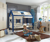 美式乡村欧式地中海田园创意儿童床上下床造型城堡床
