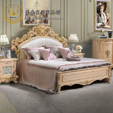 欧式布艺床实木婚床 公主床双人床 1.8米大床 法式床 别墅奢华床