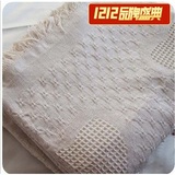 外贸欧式沙发垫布艺线毯米白色全盖防滑沙发巾盖布纯棉沙发毯床毯