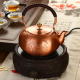 手工铜壶纯铜烧水壶仿古加厚纯紫铜养生壶日本茶道泡茶壶功夫茶具