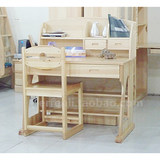厂家直销惠宝松木家具书架电脑桌书柜学生桌书桌转椅学生实木椅子