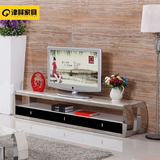 大理石电视柜 简约现代茶几组合套装客厅小户型欧式弧形电视机柜