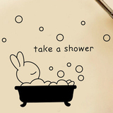 特价韩式可爱卡通可移除墙贴纸卫生间浴室玻璃防水瓷砖贴画洗澡