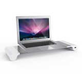 苹果笔记本电脑支架一体机iMac增高垫桌面收纳架子铝合金底座4USB