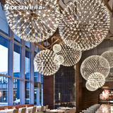 碧得森北欧灯具美式乡村个性吧台餐厅客厅创意灯圆形LED花火吊灯