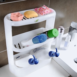 日本进口浴室洗手台置物架卫生间洗漱台桌面整理架化妆品收纳架