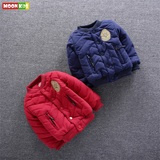 moonkids宝宝棉衣0-3岁婴幼儿韩版夹袄秋冬季男女儿童夹棉外套