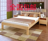 包邮环保家具 松木实木床  简易双人床 单人床 水性漆儿童床B135