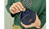 包邮Kiitos飞行系列帆布圆形手拿零钱包-火箭行星气球飞机飞碟