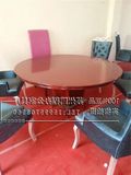实木家具大圆餐桌椅组合中式1.2m1.5m1.8m2m圆桌可配转盘